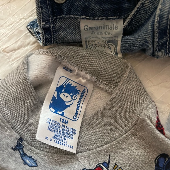 Vintage overalls and sweatshirt outfit baby toddler - Picture 3 of 4